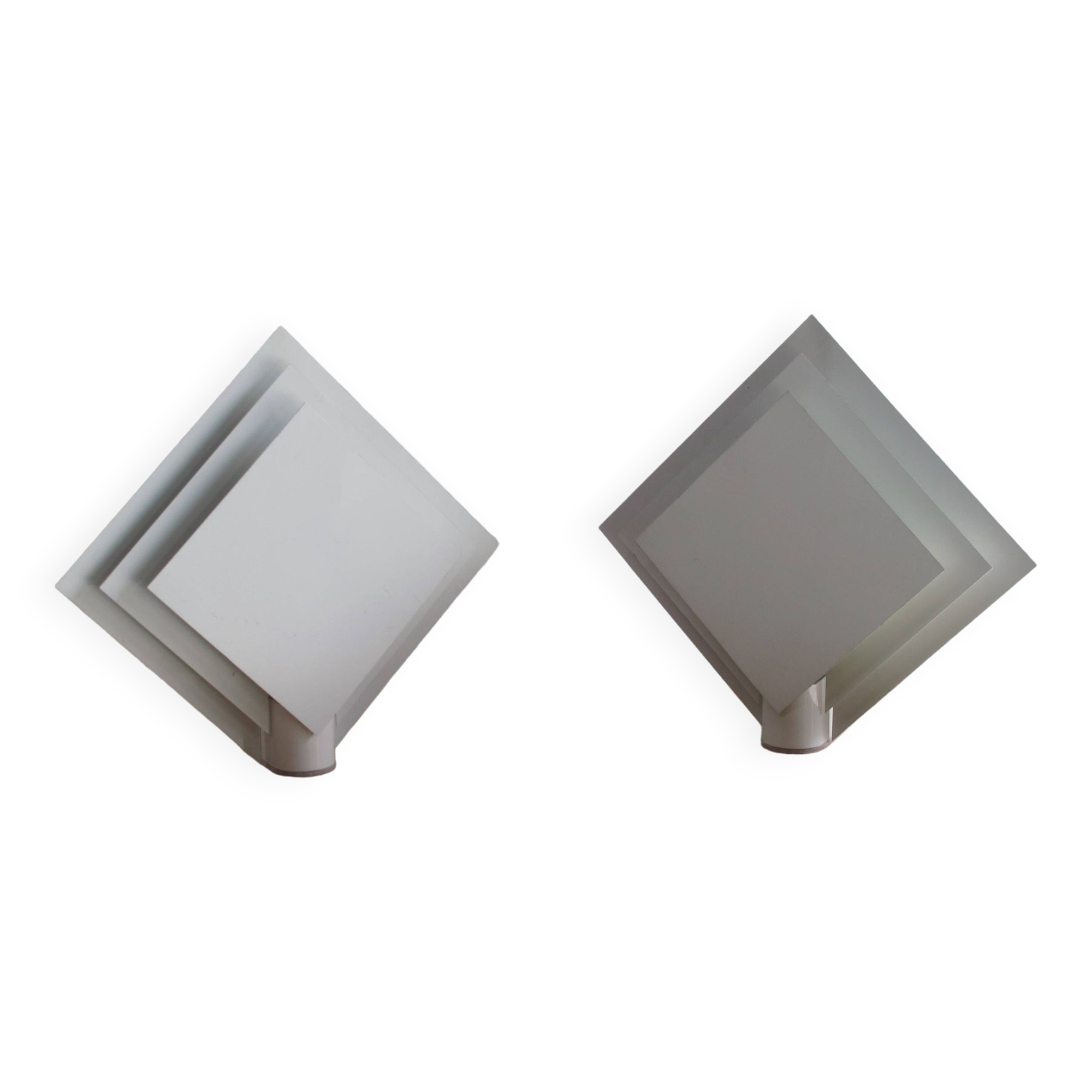 Pair of Lumiance bedside lamps or wall lights in lacquered sheet metal