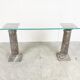 Vintage marble column console table Italy, 1960s