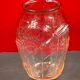 Old art deco vase sn pressed glass pink, 30