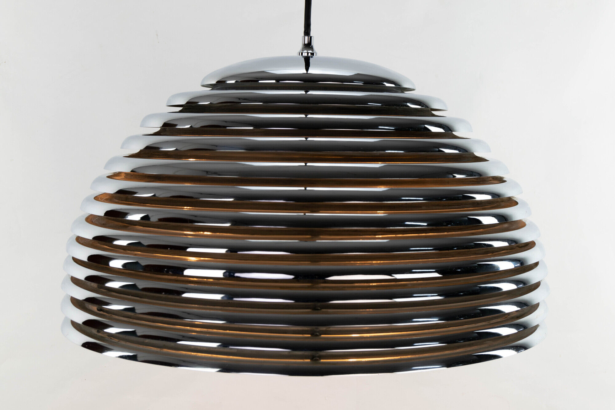 Large Kazuo Motozawa Space Age Chrome Saturno Chandelier for Staff, Germany 1972
