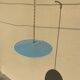 Suspension abat jour vintage bleu et blanc