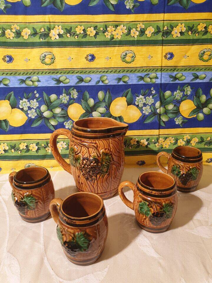 Slush service 1 pitcher 4 cups cups grape decor Ile d Oléron