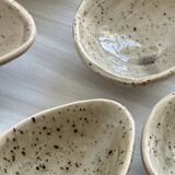 5 spotted pyrite sandstone bowls