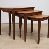 Scandinavian nesting tables "Kvalitet Form Funktion" in teak, 1960