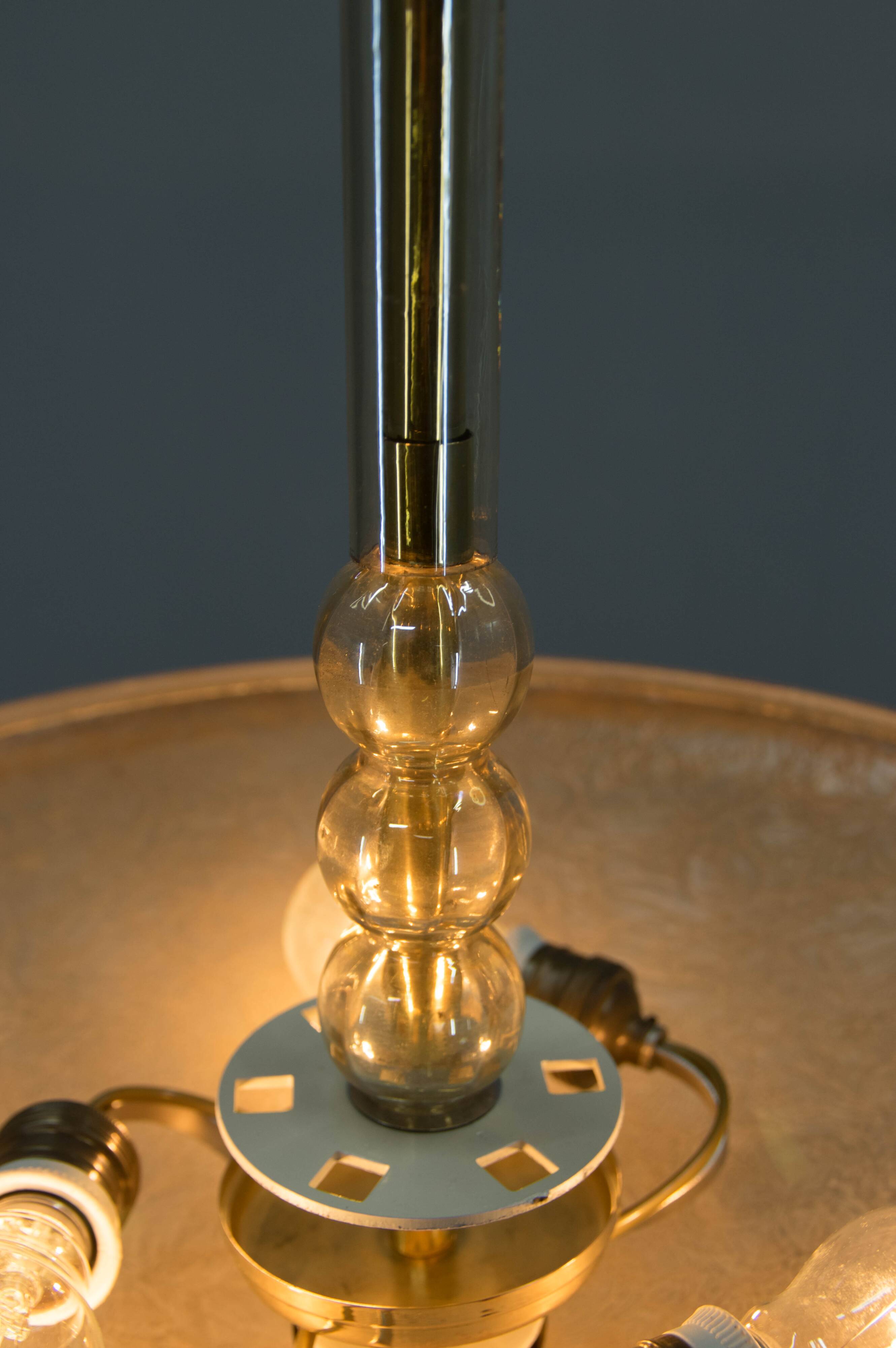 Art Deco Glass Chandelier, Kamenicky Senov, 1930s