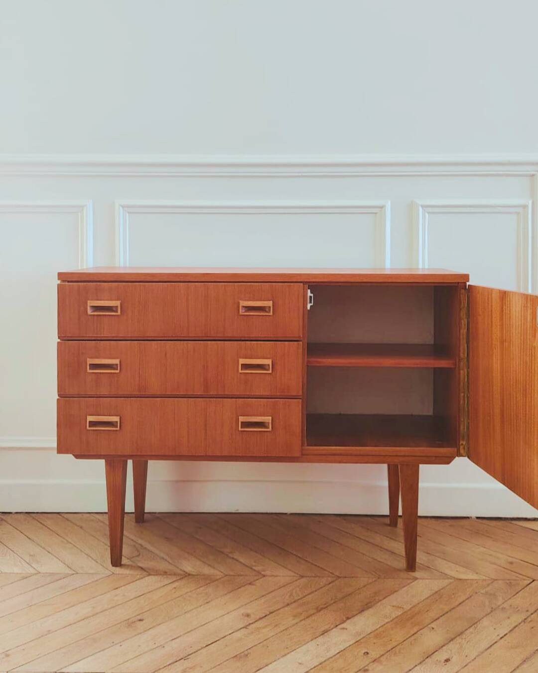 Enfilade vintage rénovée, années 60