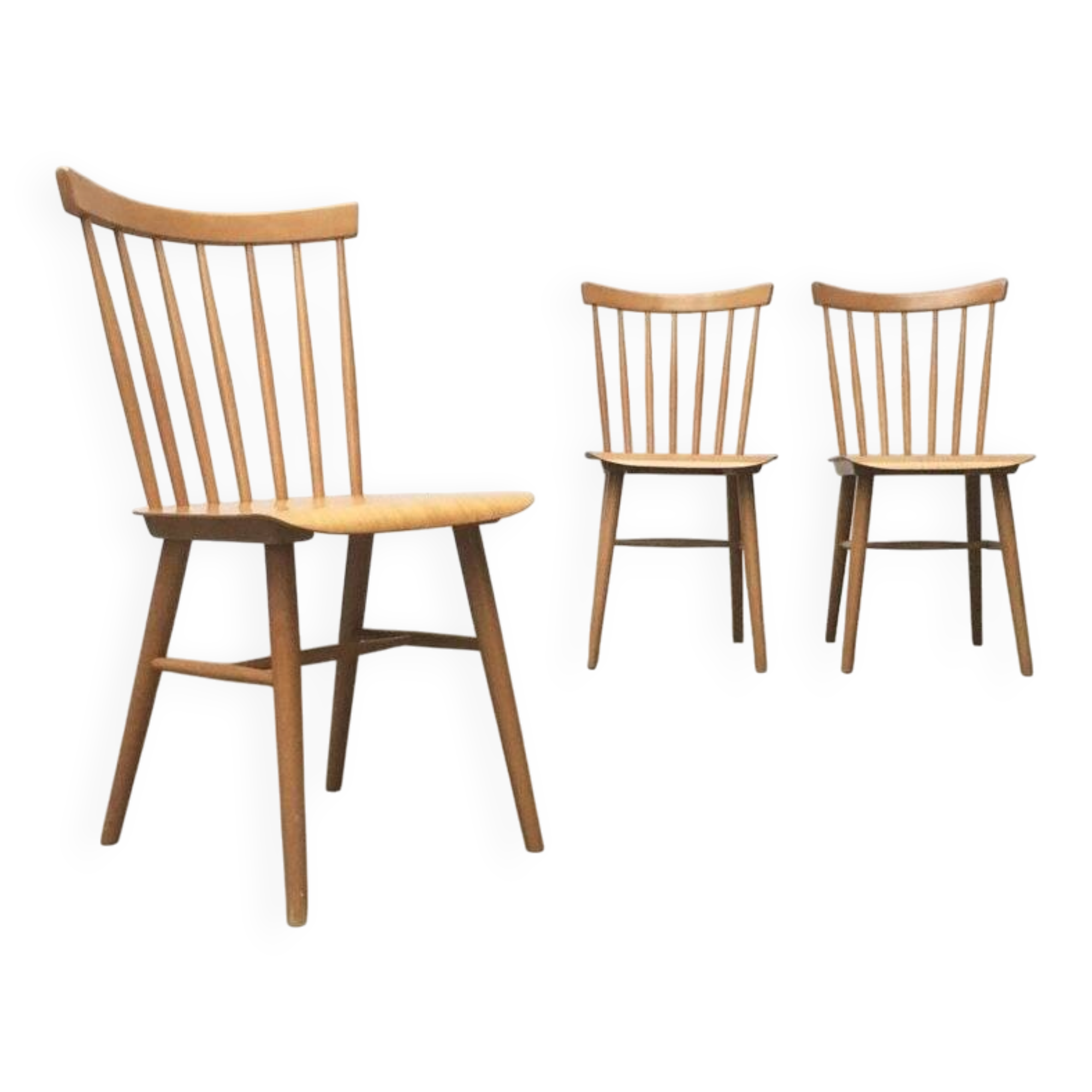 Mid-century German dining chairs, set of 3