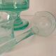 Service en verre soufflé bullé vert d'eau – Coupe sur pied, 5 tasses et louche