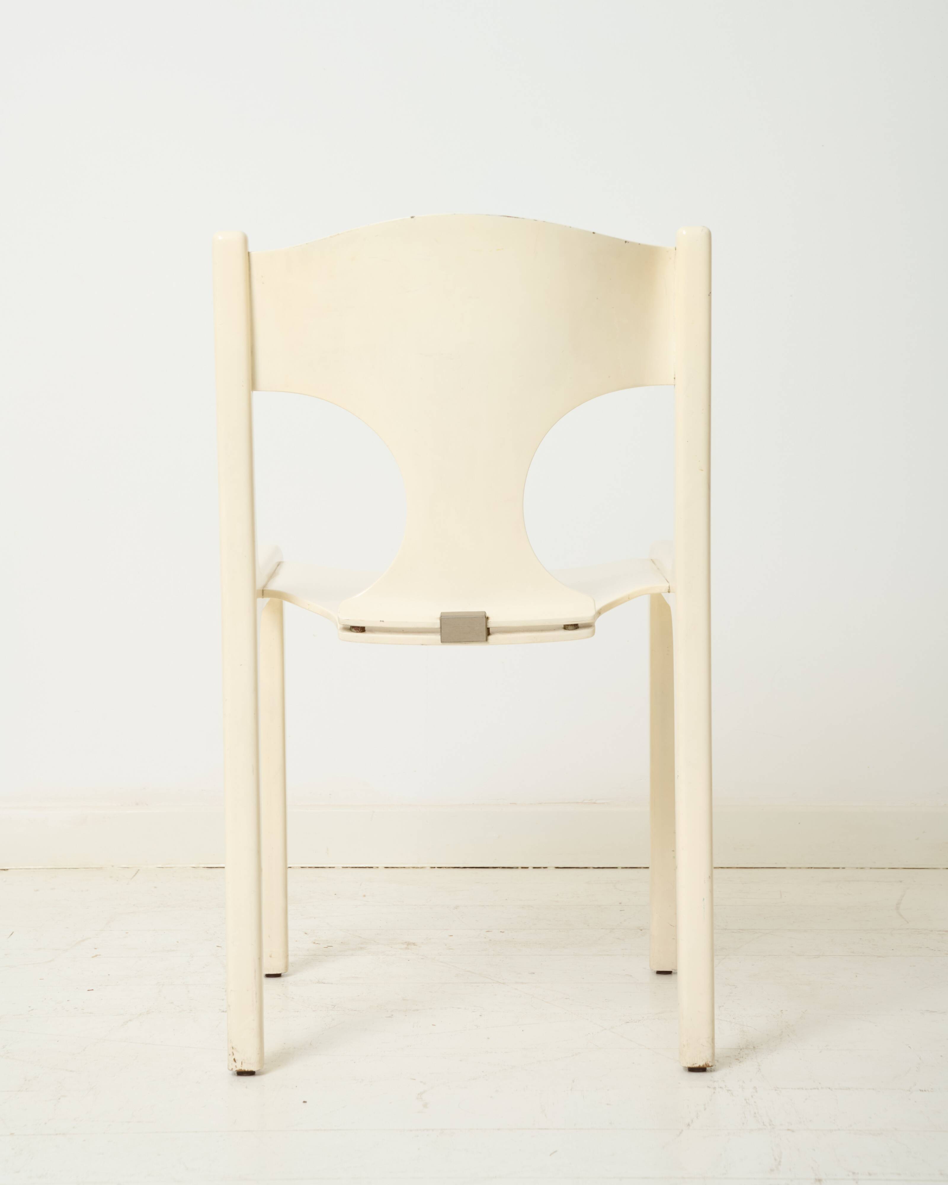 Lacquered wooden chairs, Augusto Savini, Pozzi, 1968