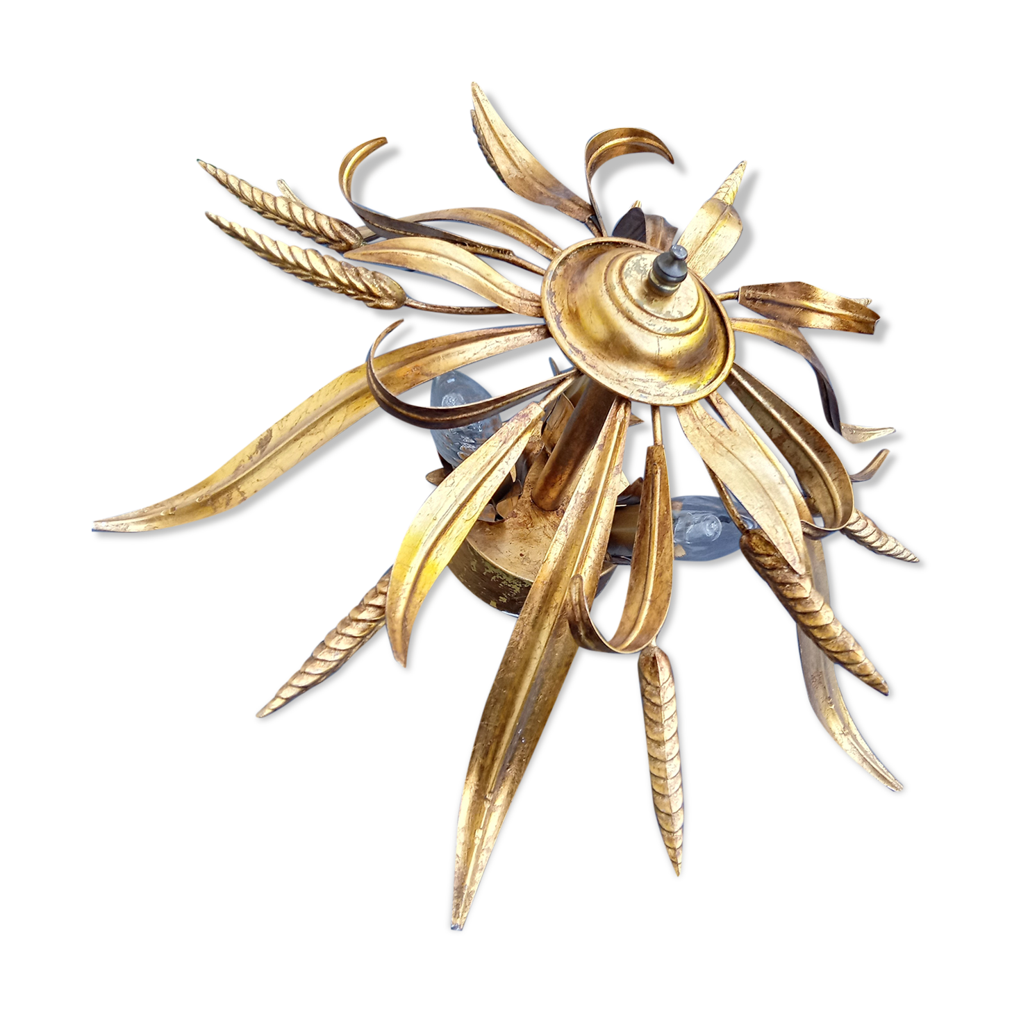 Lustre métal doré