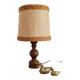 wood and jute table lamp, rustic chic