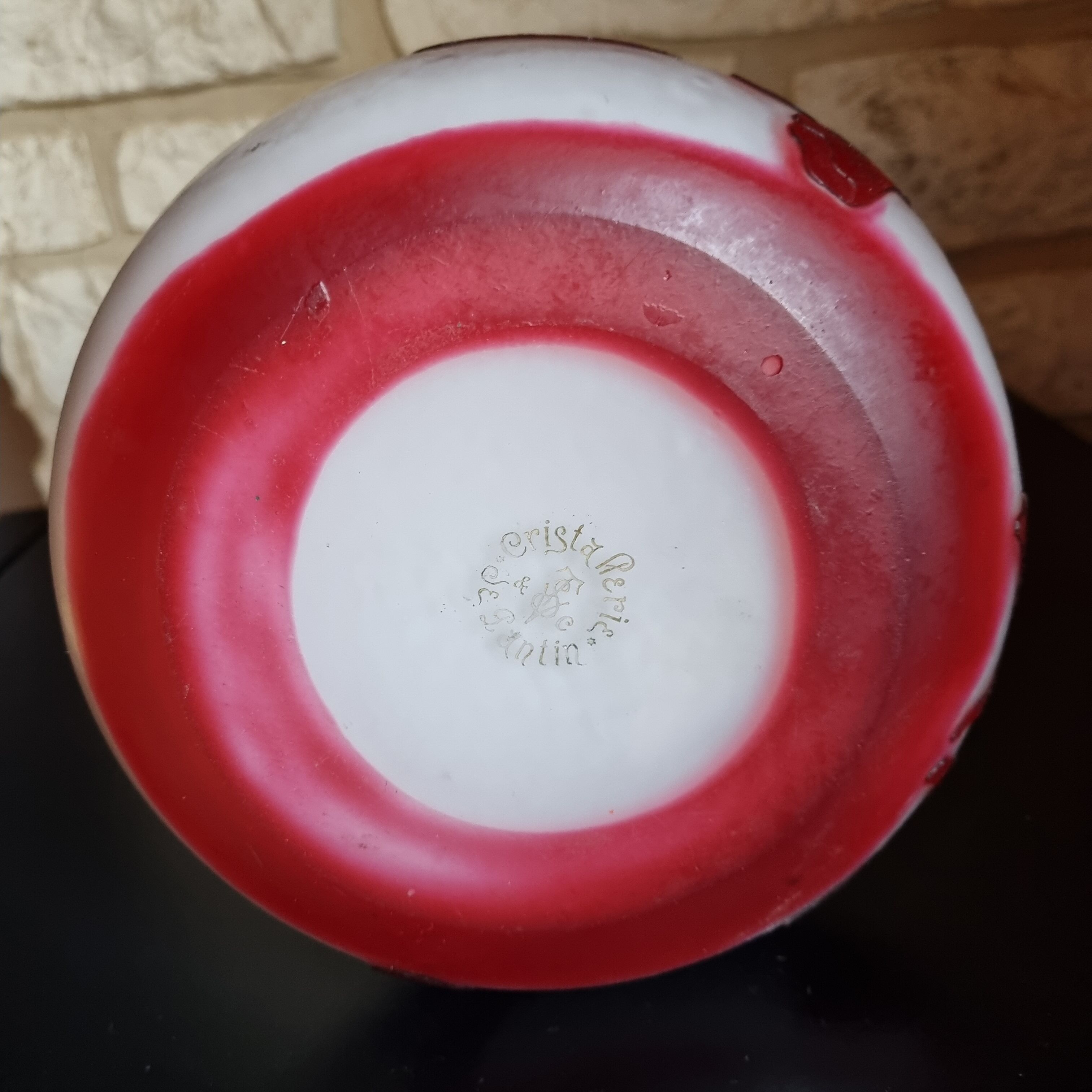 Art nouveau pantin's crystal vase