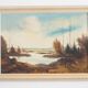 Painting „The Autumn Pond”, Scandinavian design, 1970s