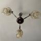 Lustre scandinave années 60 en teck et métal chromé