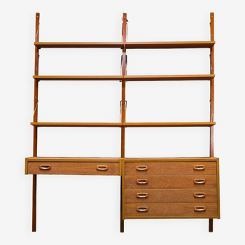 Danish teak ps modular wall units by preben sørensen for randers møbelfabrik, 1960s, set of 11