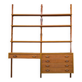 Danish teak ps modular wall units by preben sørensen for randers møbelfabrik, 1960s, set of 11