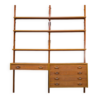 Danish teak ps modular wall units by preben sørensen for randers møbelfabrik, 1960s, set of 11