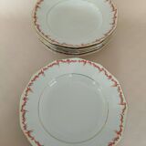 6 Schwarzenhammer porcelain soup plates