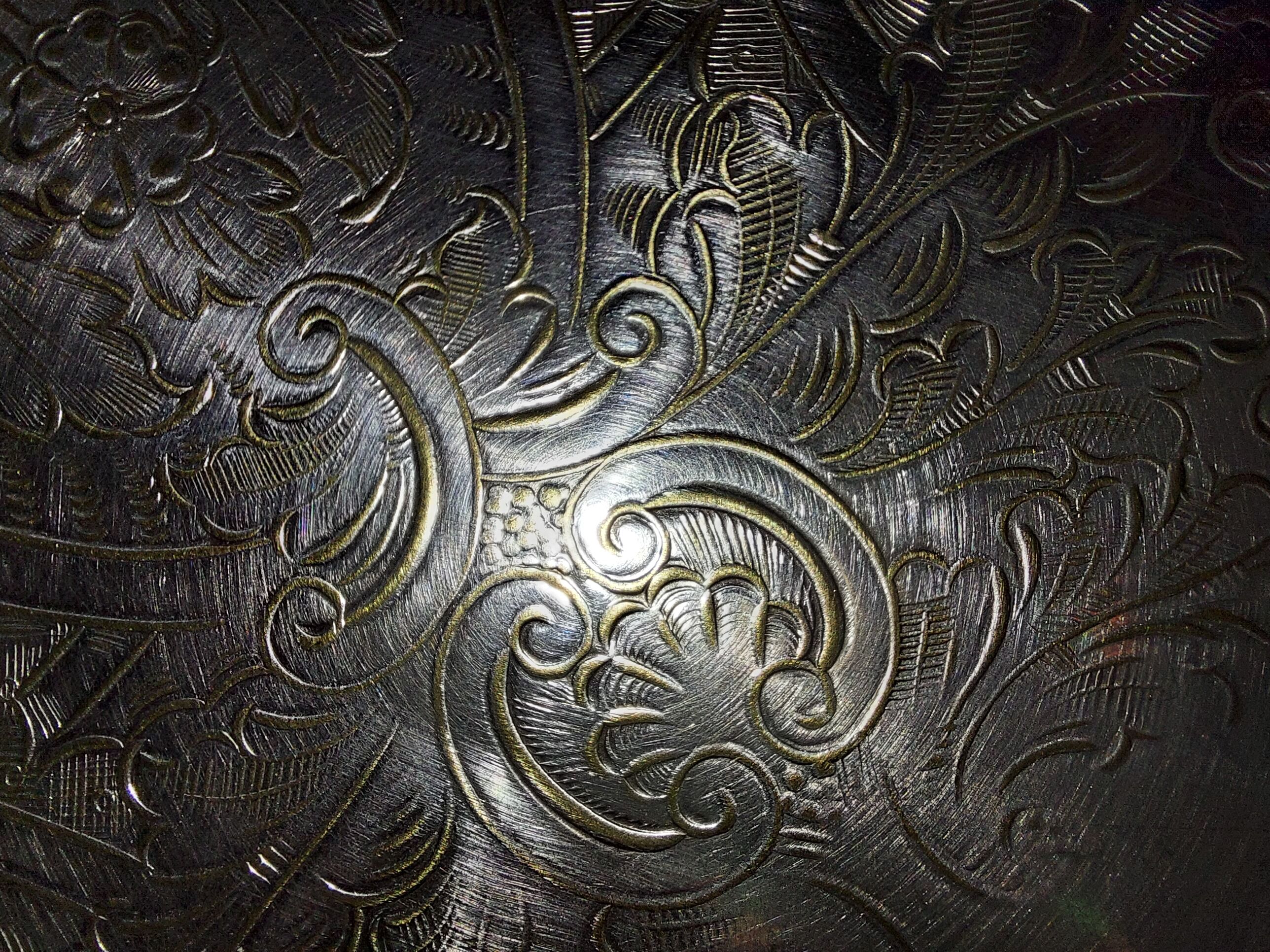 Large english silver metal tray