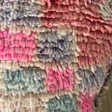 Colorful moroccan pouf berber pouf in round wool handmade bohemian pink