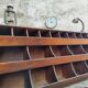 Antique grocery cabinet shop cabinet pine compartment unit 230 cm