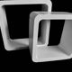 Vintage Shelves • 2 Modular Elements • Lacquered Wood • 1970-1980