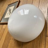 Wall-mounted ceiling light half-spherical 25 cm white opal glass
