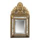 Small mirror with brass parcloses in repoussé style Louis XIV, late 19th century.