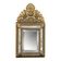 Small mirror with brass parcloses in repoussé style Louis XIV, late 19th century.