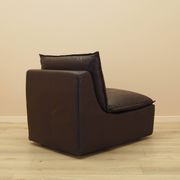 Brown leather armchair, Italian design, 1960s, production: Italy