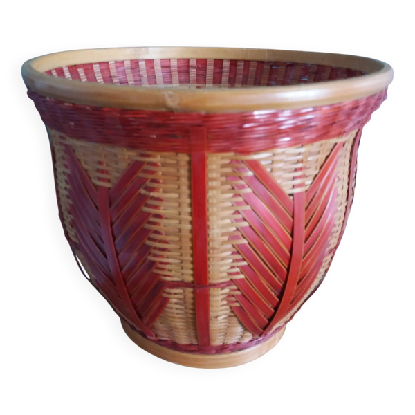 Cache-pot, panier en osier