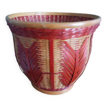 Cache-pot, panier en osier