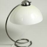 Large Mid Century metal table lamp with plastic shade by Schanzenbach Germa