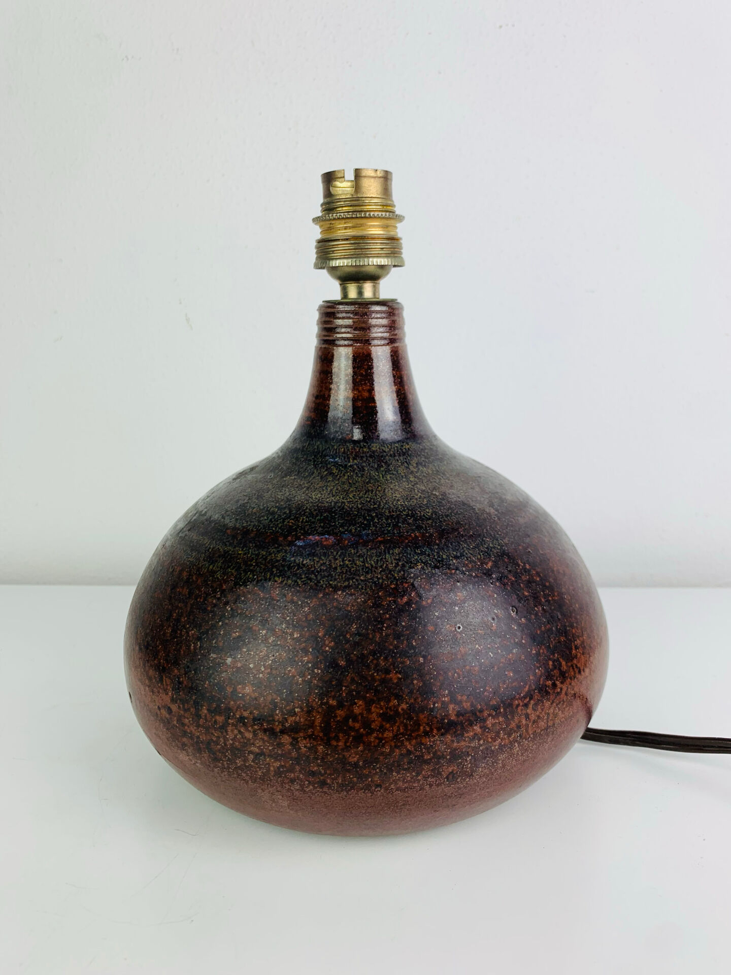 Lampe boule grès vintage, années 60 
