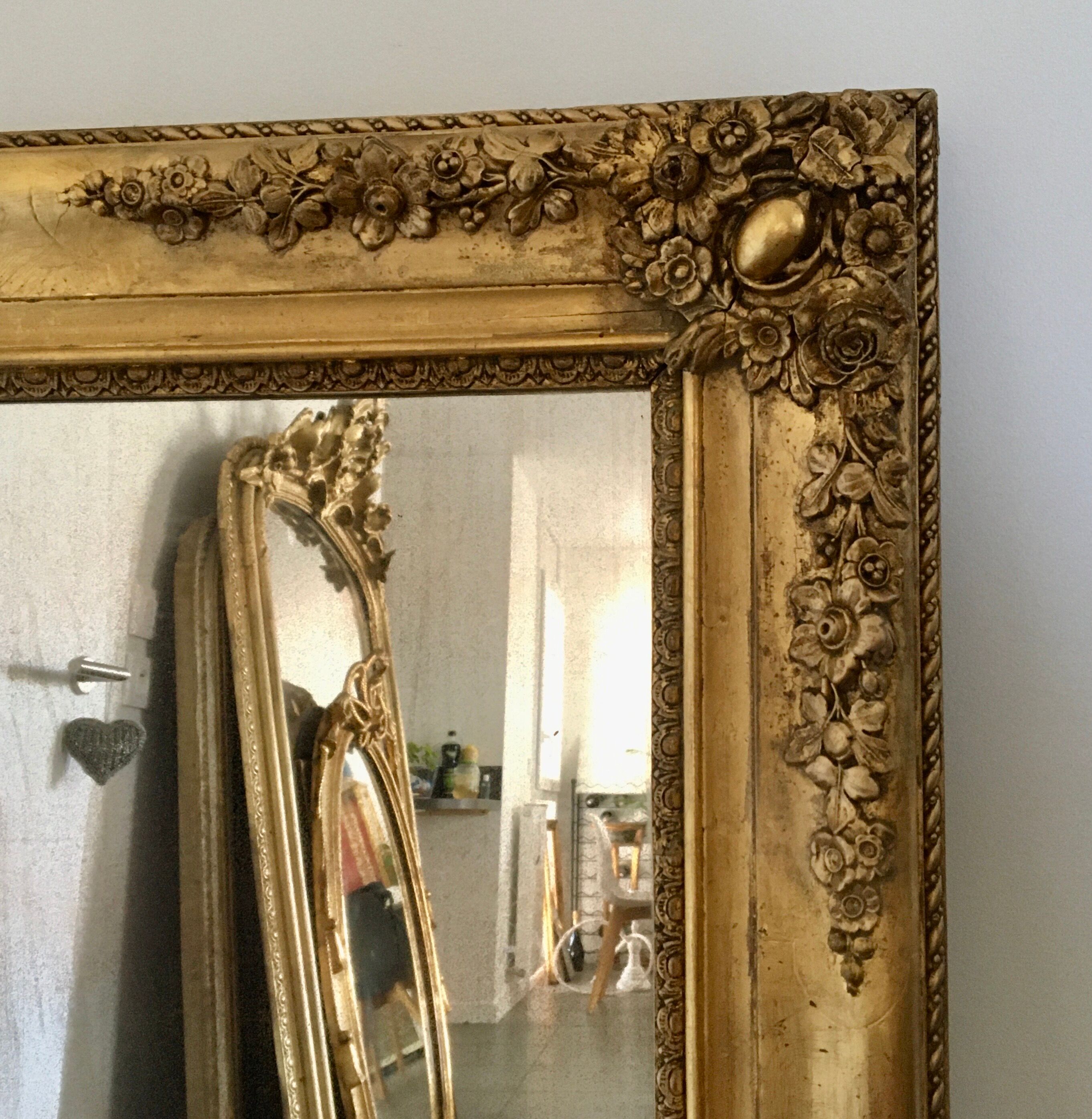 Miroir doré Restauration, Charles X 110x90