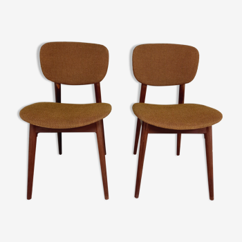 Suite of 2 vintage Scandinavian chairs in 60s teak brand WILKHAHN