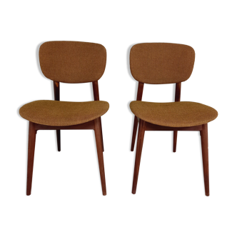 Suite de 2 chaises scandinaves vintage en teck années 60 de marque WILKHAHN