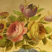 Round painted tin tray, Napoleon III