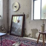 1900 wooden mirror with nails
