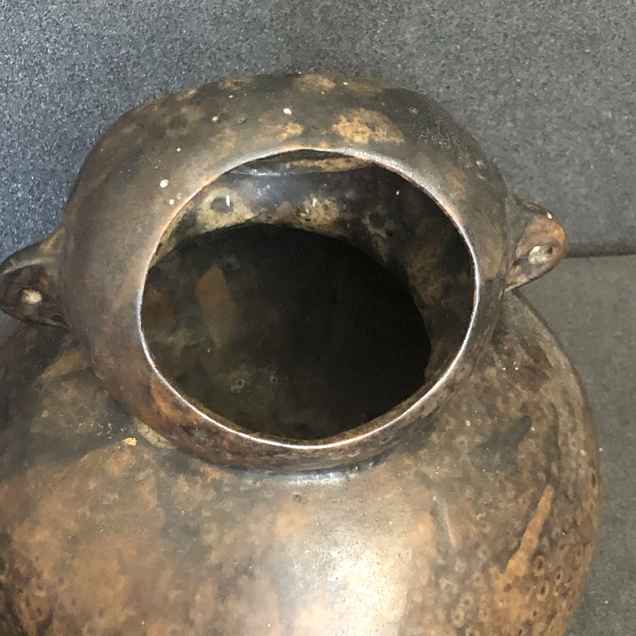 Pot Bakongo with terracotta handle Democratic Republic of Congo Rare