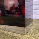 Vintage umbrella door in plexiglass and chrome