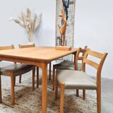 Midcentury dining chairs model 84 vintage Niels O. Møller 1960s