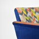 Mid-century armchair, 1960s, fully restored, blue velvet
