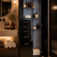 Satin black vintage wardrobe 1970