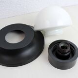 Wall lamp or ceiling lamp in metal and glass