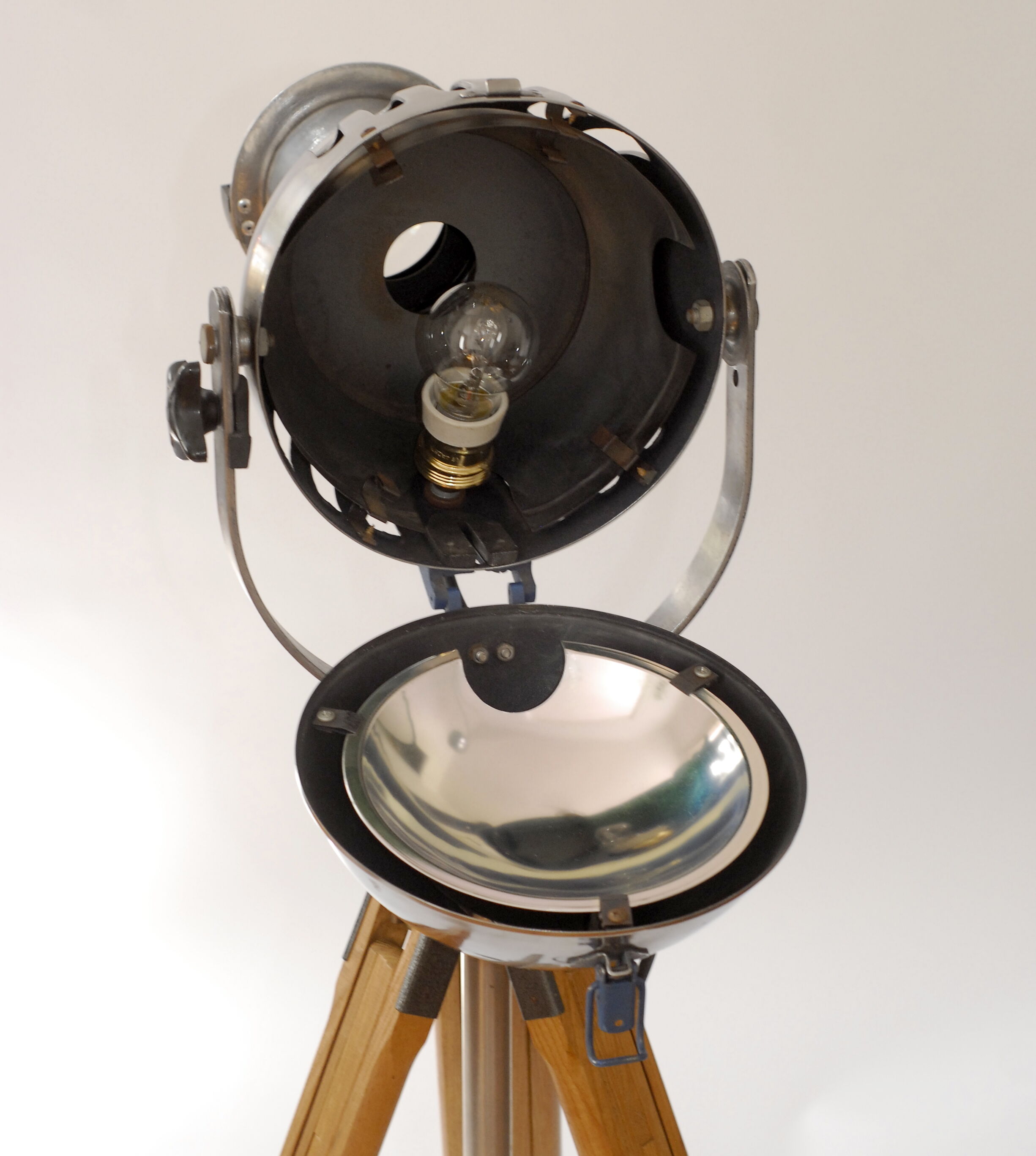Projector of Cinema or Theatre Furse on wooden surveyor tripod
