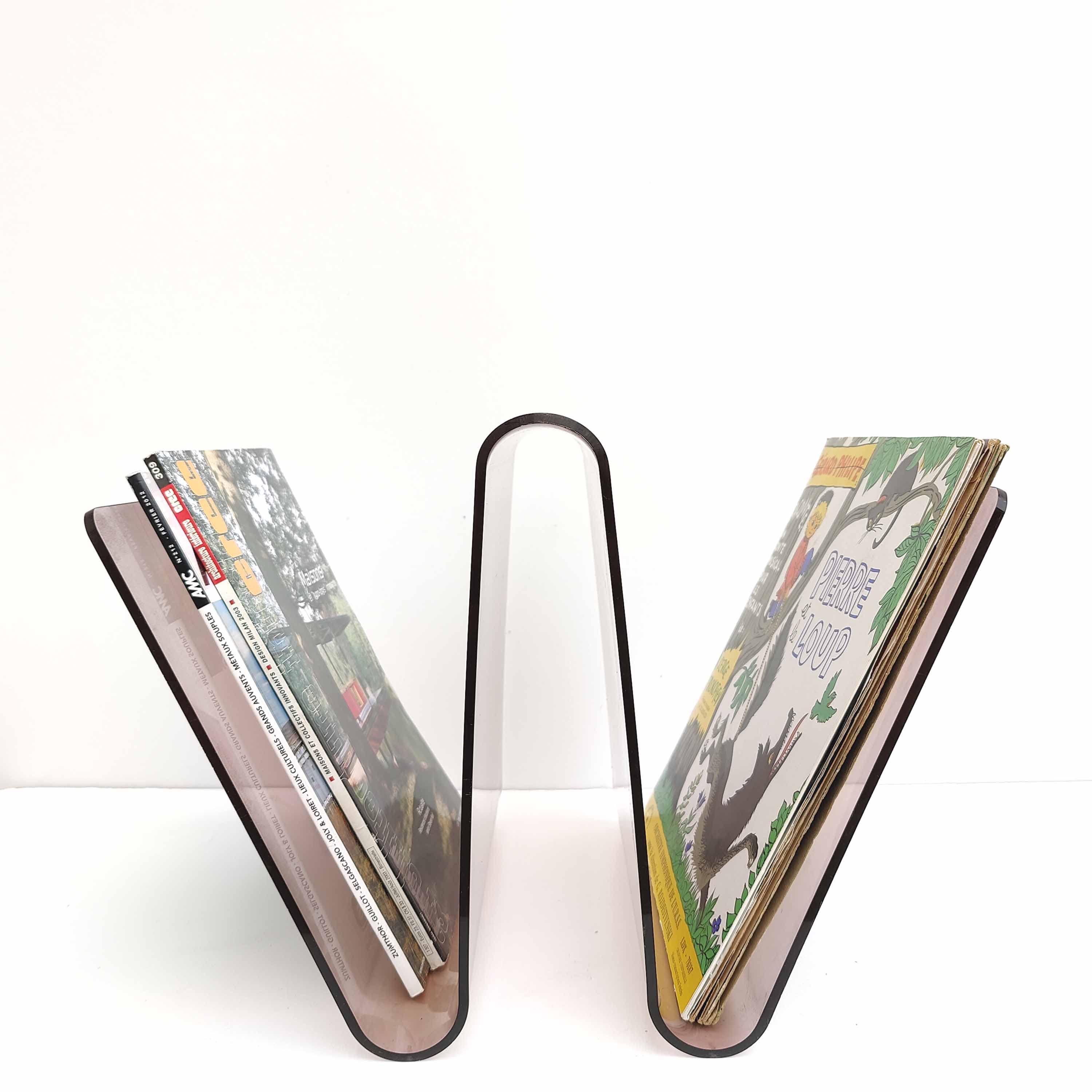 Door magazines / vinyl plexiglass 70s by Michel Dumas