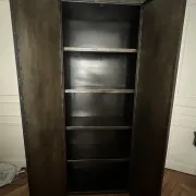 Steel wardrobe. Height 1.99m, Width 1m.