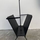 Black metal magazine rack Mathieu Mategot 1950