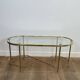 Oblong Coffee Table in Brass and Glass, by Maison Baguès, 1960s.